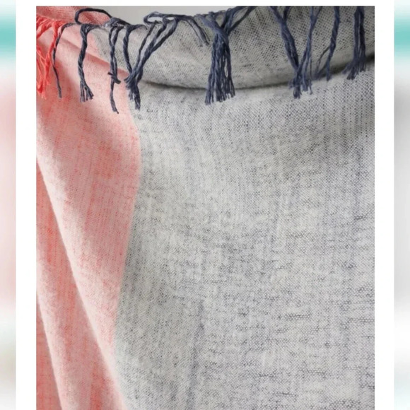 NWT Anthropologie Brushed Colorblock Throw Blanket -60 x 70" - Picture 2 of 7